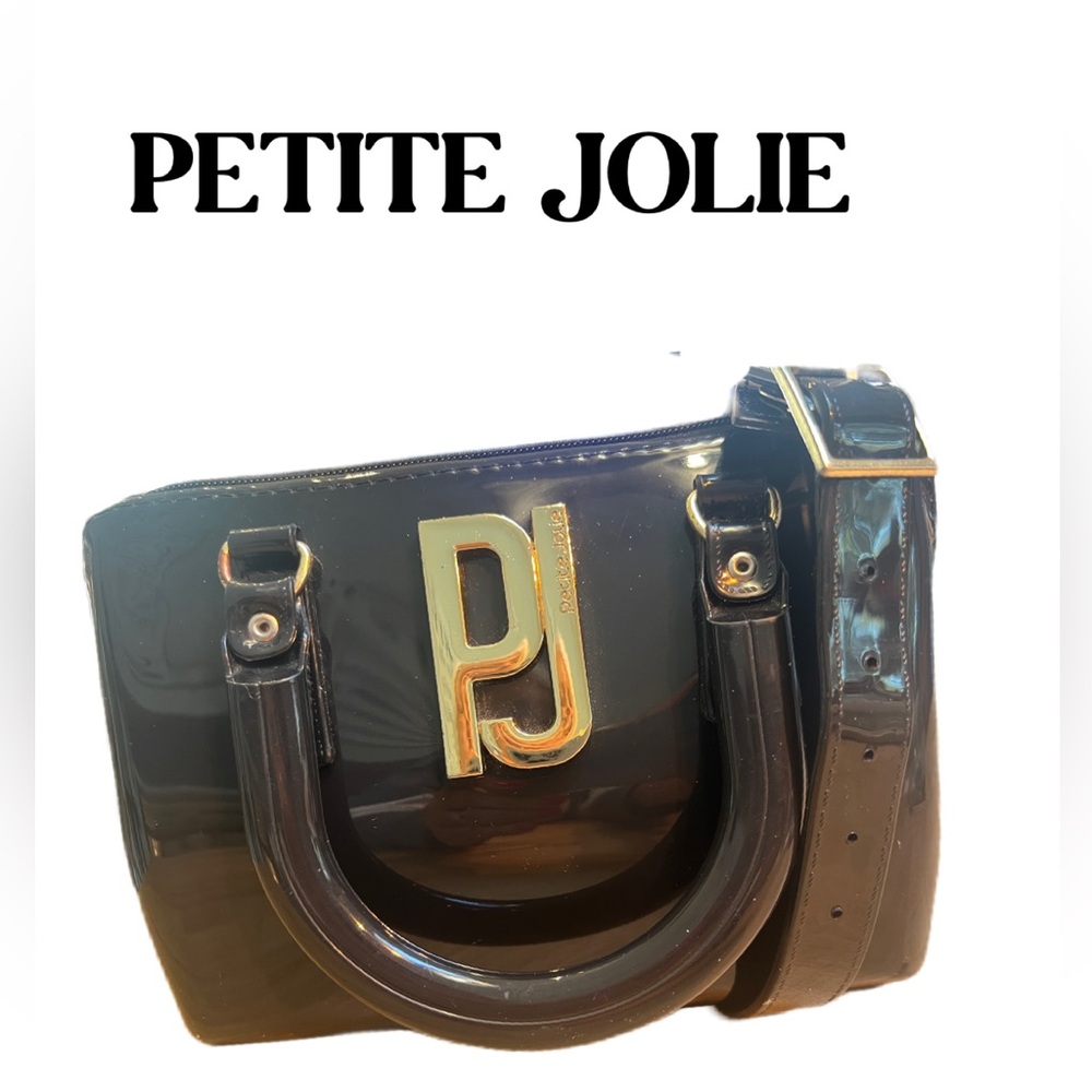 Petite Jolie Glossy Black Crossbody bag